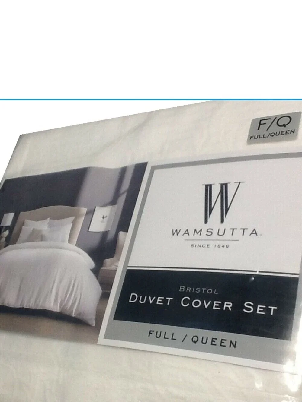 new IVORY-color Wamsutta Bristol 100% Cotton FULL / QUEEN Duvet Cover Set